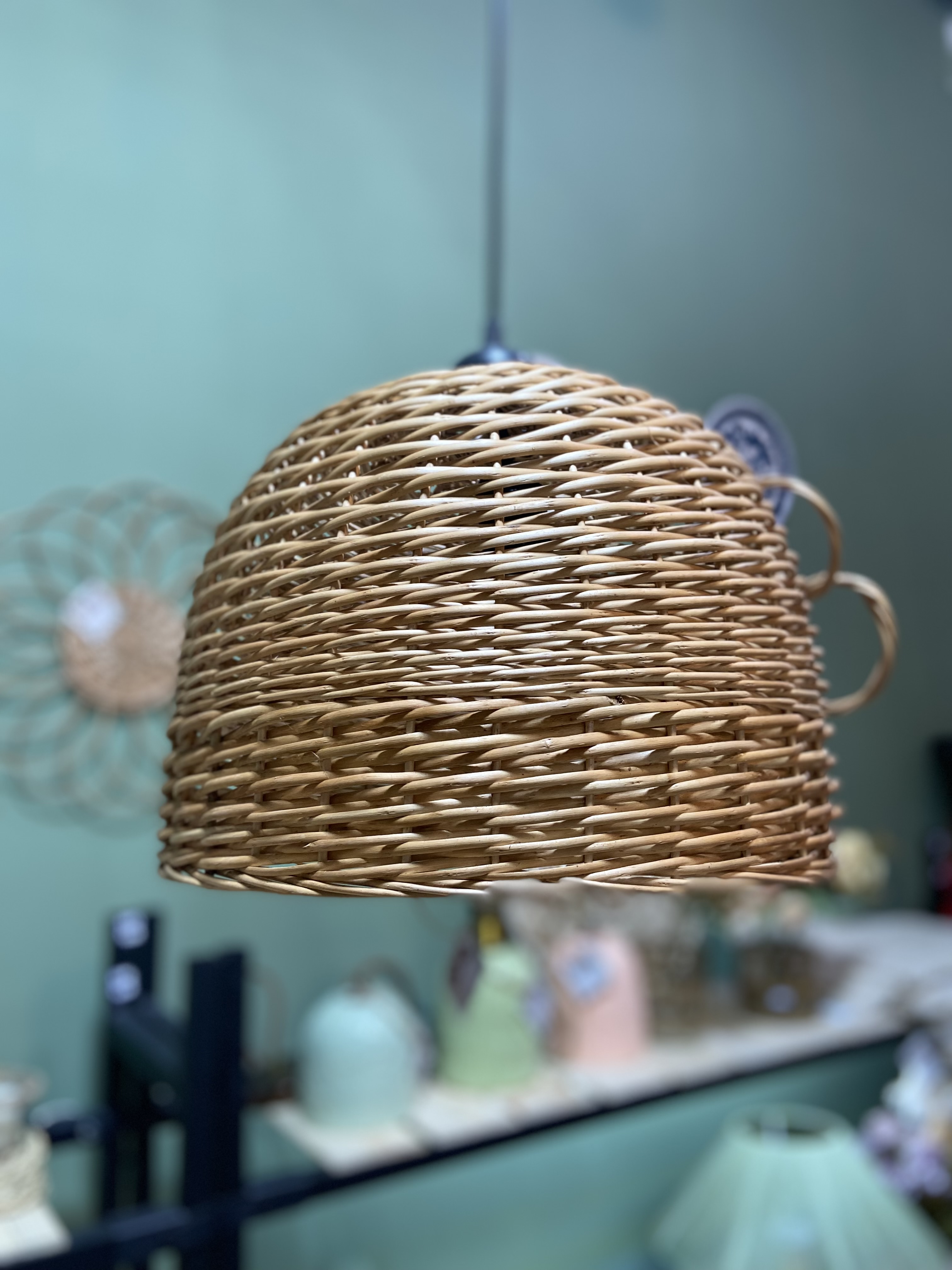 لوستر حصیری پر کوچک کد 0093