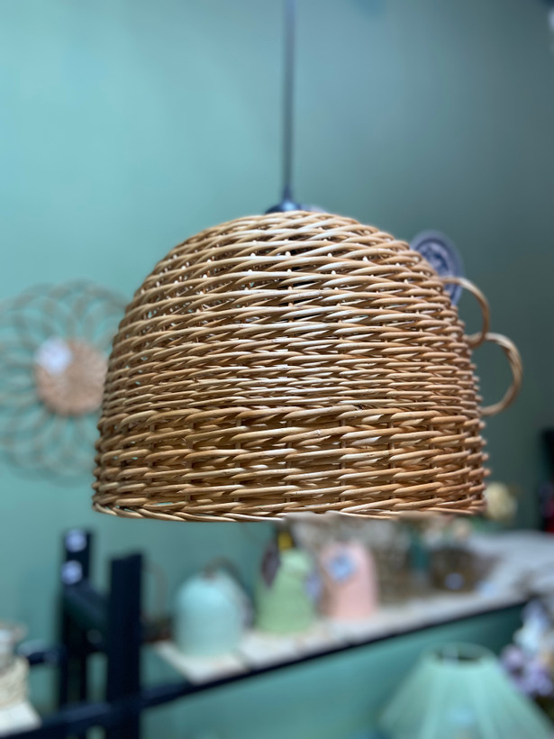 لوستر حصیری پر کوچک کد 0093