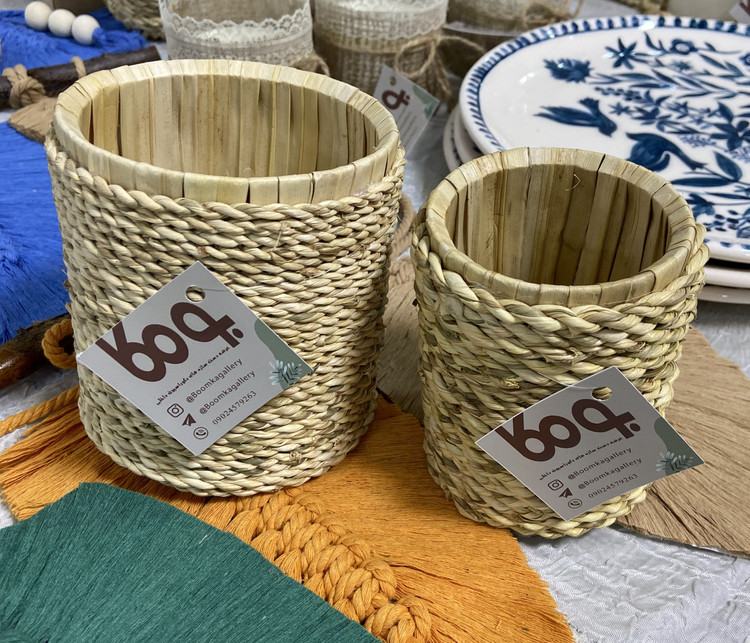 ست لیوان حصیری ( جا مسواکی / جا خودکاری)