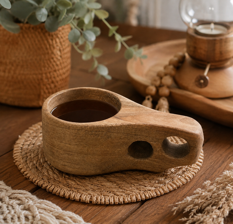 کوکسا؛ ماگ چوبی دو سوراخه